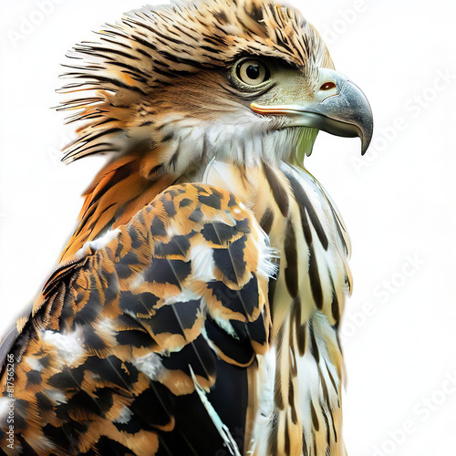 3D furry forest animal with beautiful colors and white background. with Generative AI technology	