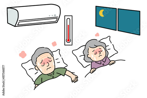 エアコンをつけずに夜間の熱中症になるシニア夫婦