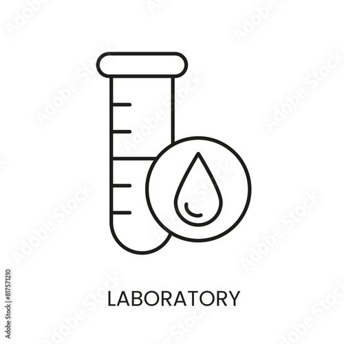 Laboratory line vector icon with editable stroke
