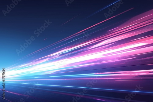 3D Rendered Speed and Power or Motion Lines of Light Trails. High Speed Light with Curved Motion Beams. 5G Technology Fast and Future Background. Abstract Motion Blur. 4K Digital Wallpaper, Background