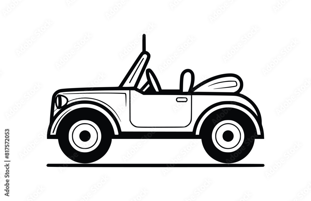 Flat Automobile icon symbol vector Illustration.