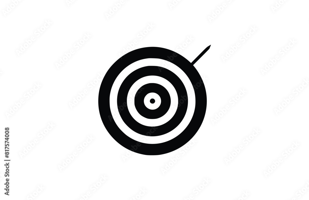 Bullseye icon flat vector illustration.