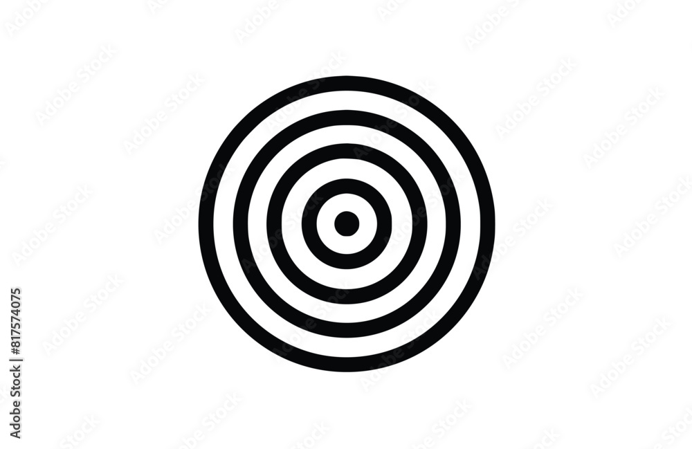 Bullseye icon flat vector illustration. Bullseye icon flat vector illustration.