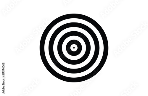Flat Bullseye icon symbol vector Illustration.