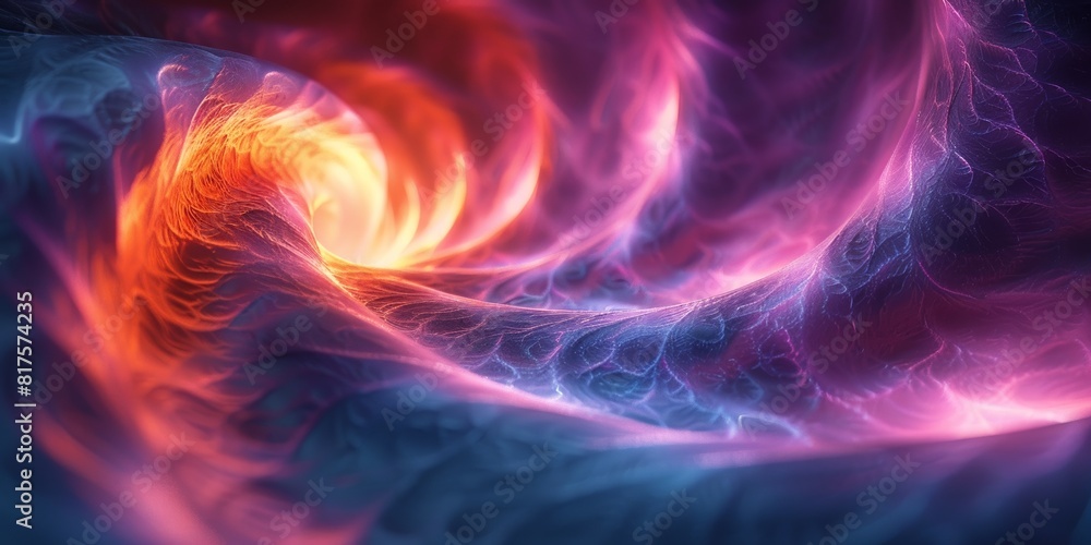Fototapeta premium Dynamic abstract swirls of light and fire create futuristic fantasy backdrop.