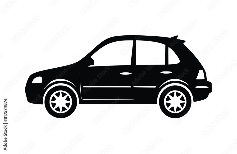 Flat Car icon symbol vector Illustration.