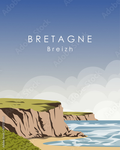 Bretagne travel poster