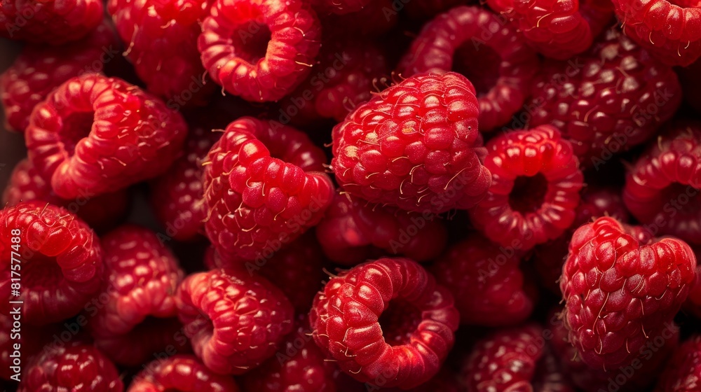 A close-up image of raspberries background A close-up image of raspberries background