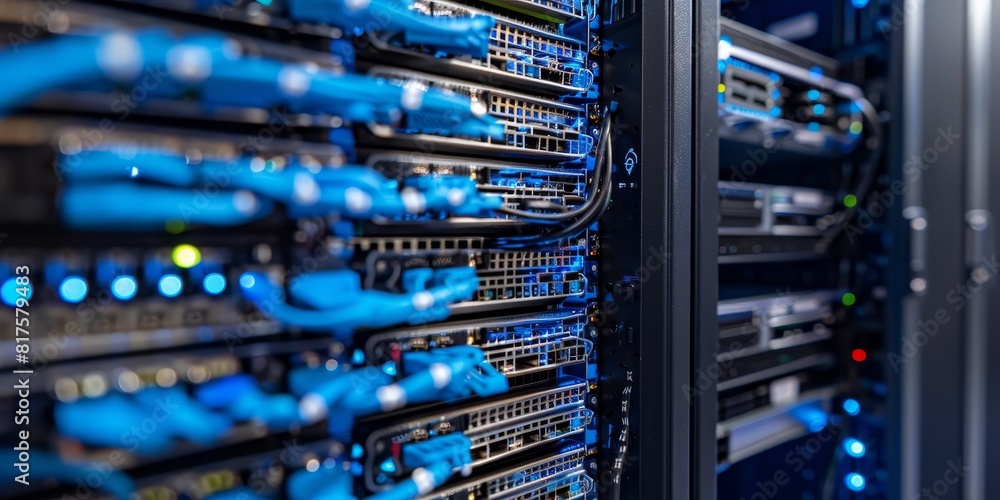 Naklejka premium Unlock the power of network connectivity and data storage in modern data center environments