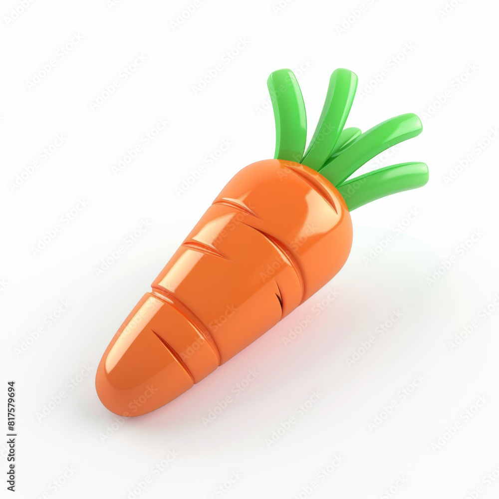 Carrot 3D icon on white background
Carrot 3D icon on white background