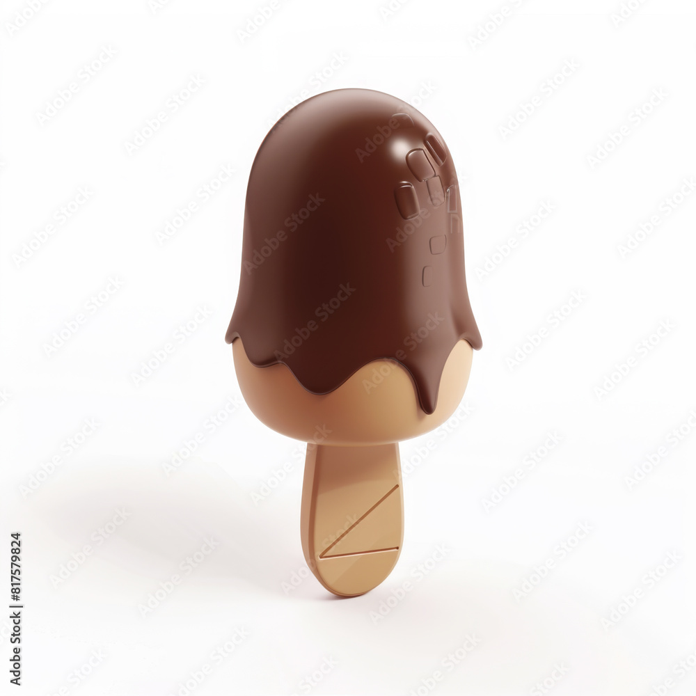 Ice cream 3D icon on white background
Ice cream 3D icon on white background