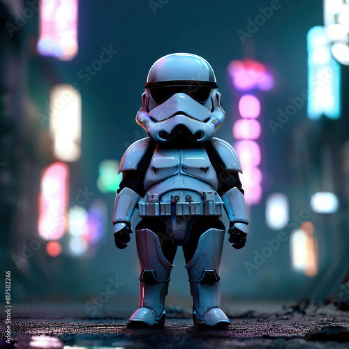 3D furry forest animal with beautiful colors and white background. with Generative AI technology	