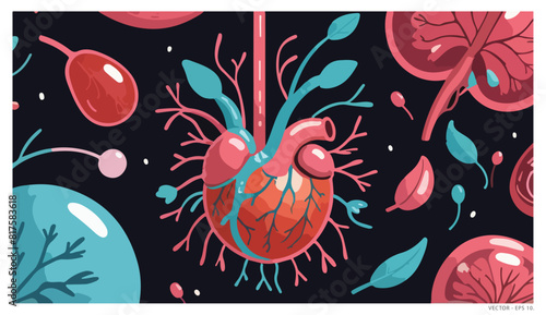 Essential Wellness - Illustrating the Importance of Body Health with Kidneys as Background - Health Theme.