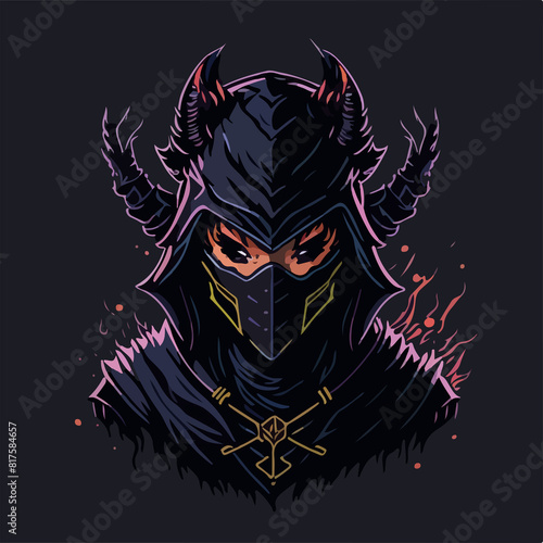 This t-shirt design features a sleek assassin's mask, perfect for those who live for the thrill of the hunt.