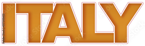 Italy, creative concept text design, illustration 