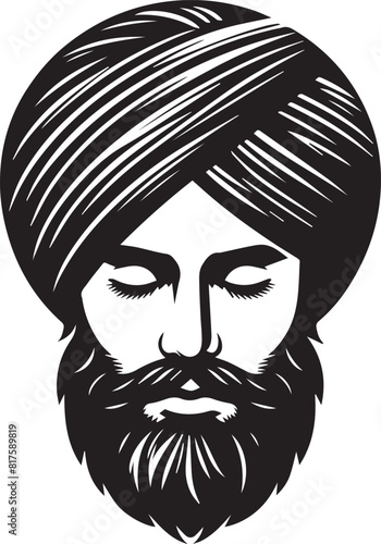 Vector illustration of indian punjabi Called Sikh,sikh