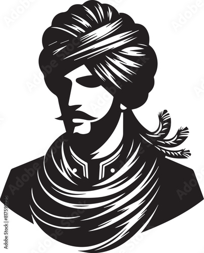 Vector illustration of indian punjabi Called Sikh,sikh