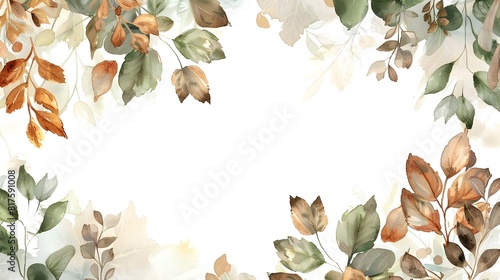 Elegant Autumn Foliage Bord...
