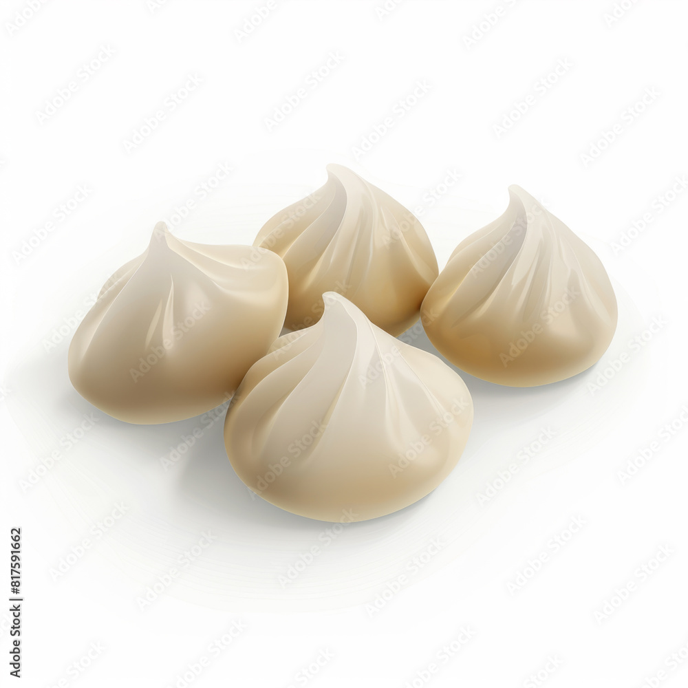 Khinkali on a plate 3d icon on white background
Khinkali on a plate 3d icon on white background