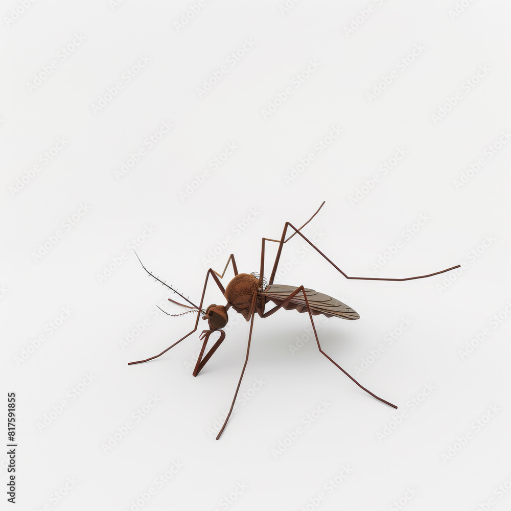 Mosquito 3d icon on white background
Mosquito 3d icon on white background