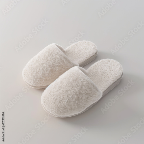 Slippers 3d icon on white background
