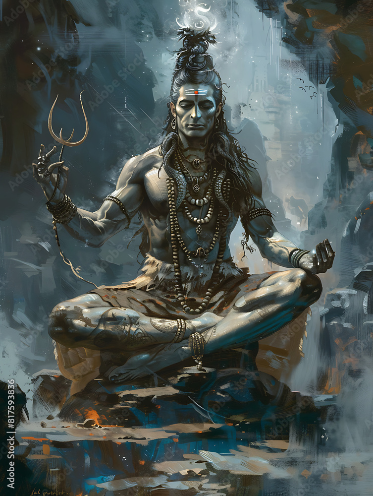 Image of Shiva, the supreme deity of perfection and protects his worshipers from illness Image of Shiva, the supreme deity of perfection and protects his worshipers from illness