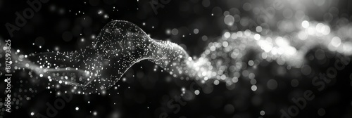 Majestic Waterfall in Black and White