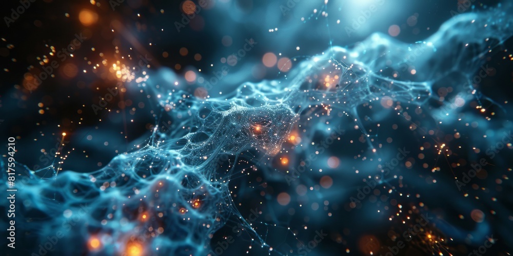 Obraz premium Blue Background With Sparks