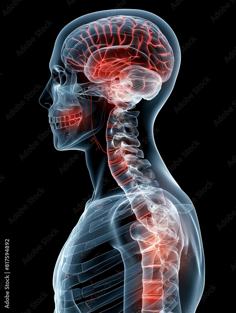 Human Neural Network Activity Illustrated X-ray Human Neural Network Activity Illustrated X-ray