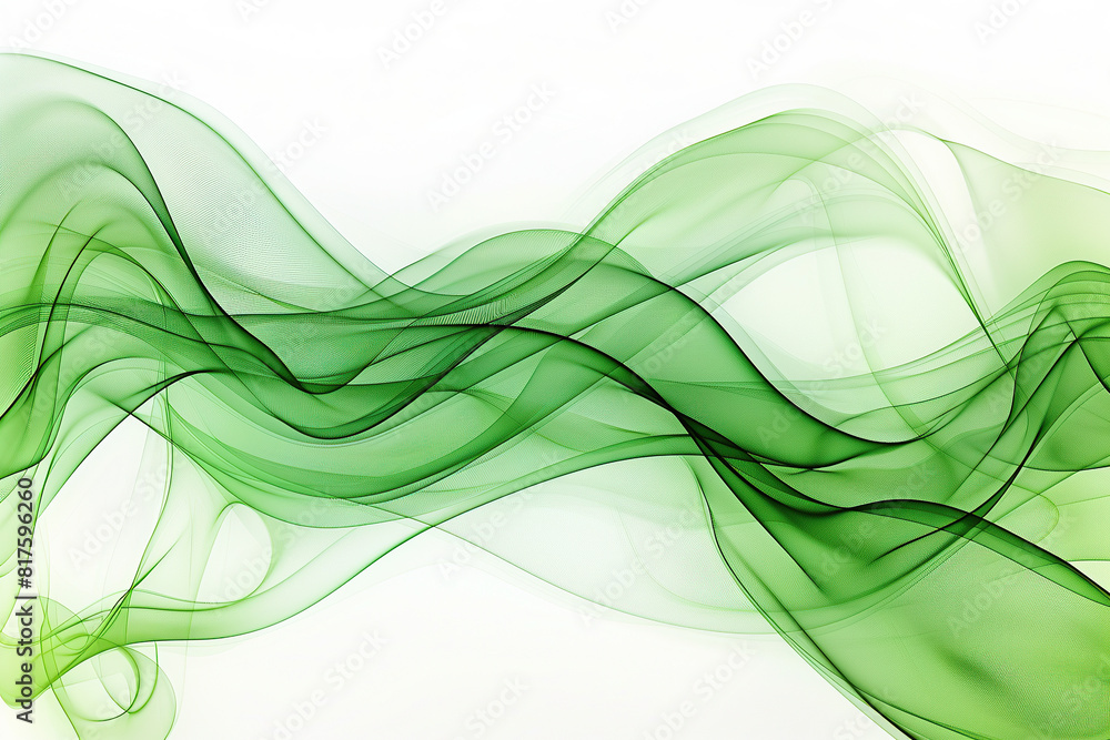 horizontal illustration of transparent green abstract waves background horizontal illustration of transparent green abstract waves background