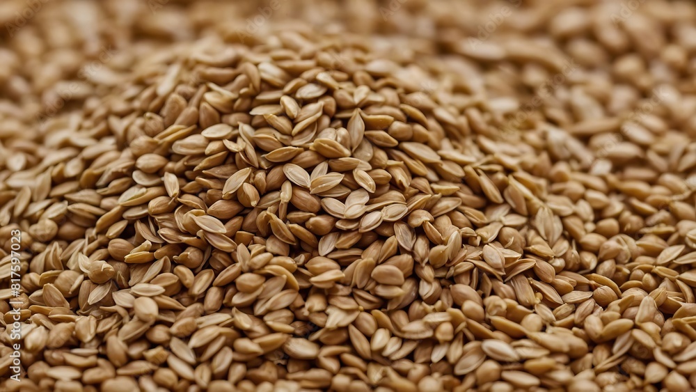 Close up of sesame seeds showcasing their tiny size and texture Close up of sesame seeds showcasing their tiny size and texture