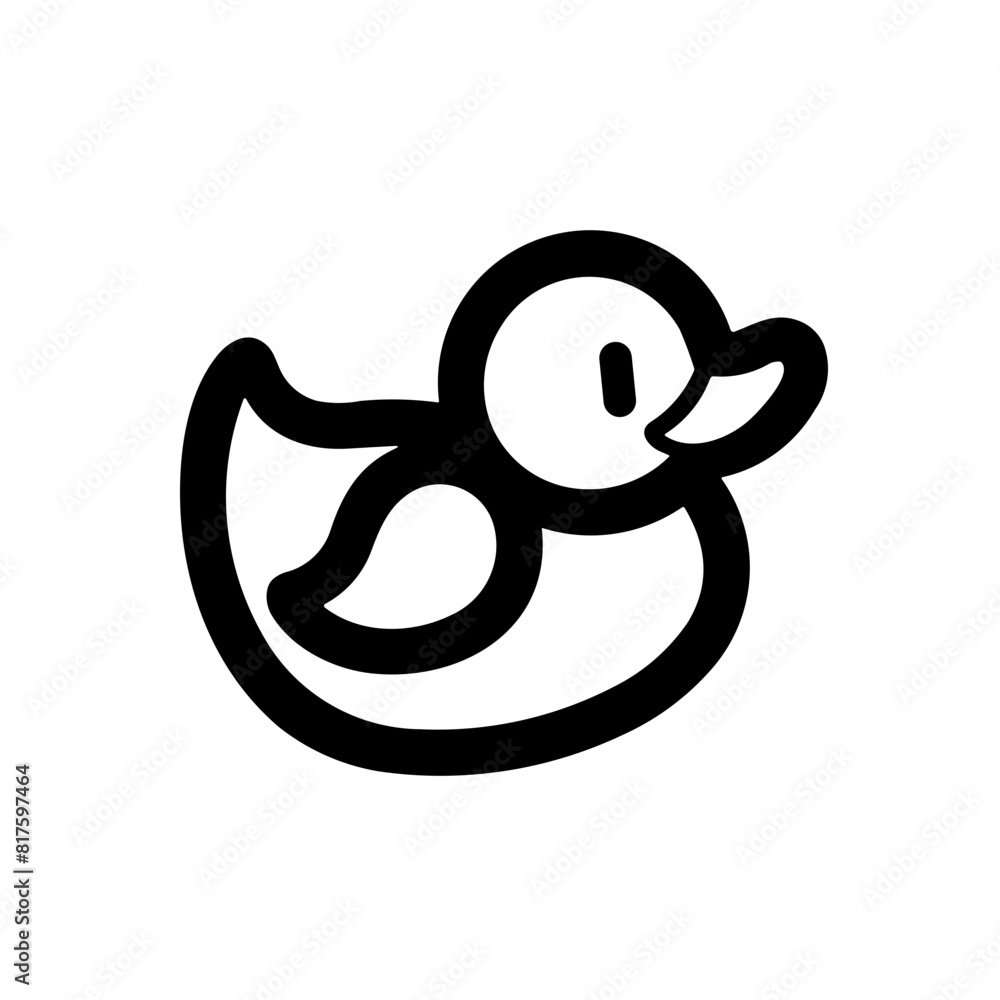 Simple bath duck black isolated flat icon. Simple bath duck black isolated flat icon.