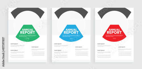 A4 annual report cover template, corporate marketing cover document layout, company profile, booklet front paper, and vector handout book cover design.