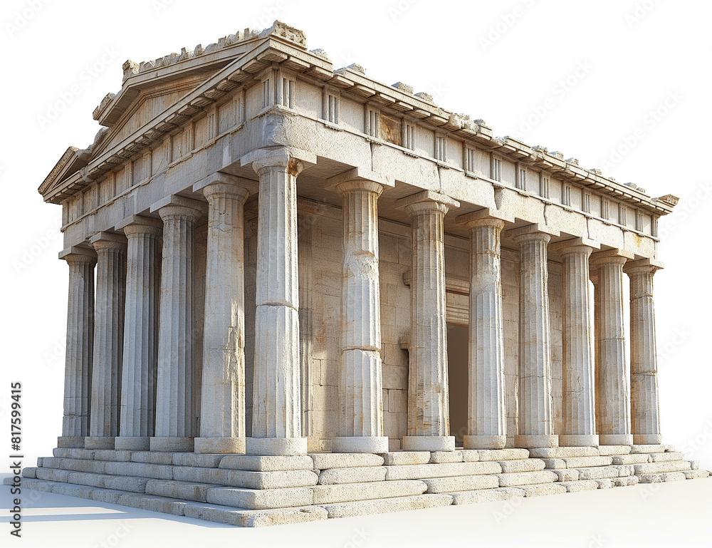 Obraz premium architecture building rome pantheon column isolated on white