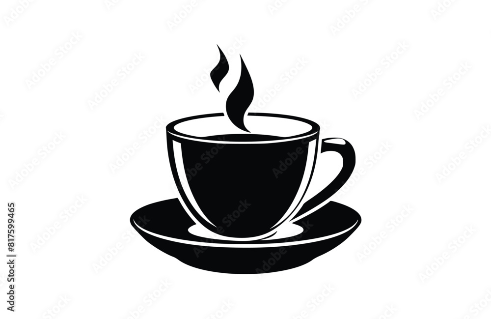 Fototapeta premium Flat Coffee icon symbol vector Illustration.