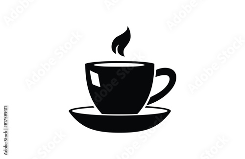 Coffee icon flat vector illustration.