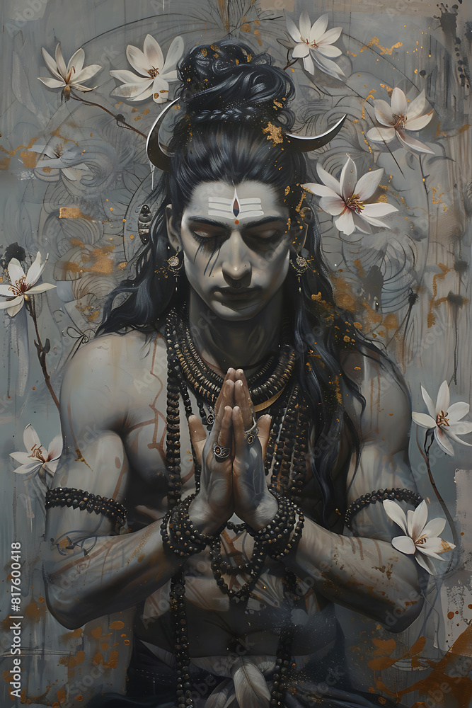 Fototapeta premium Image of Shiva, the supreme deity of perfection and protects his worshipers from illness