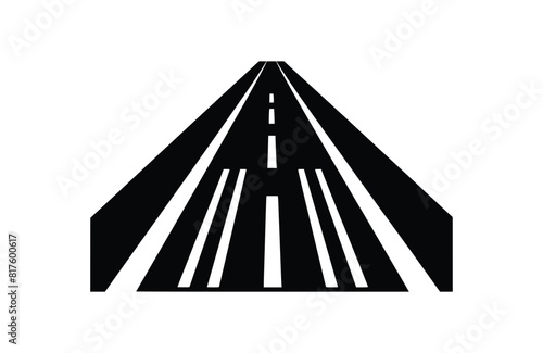 Flat highway icon symbol vector Illustration.