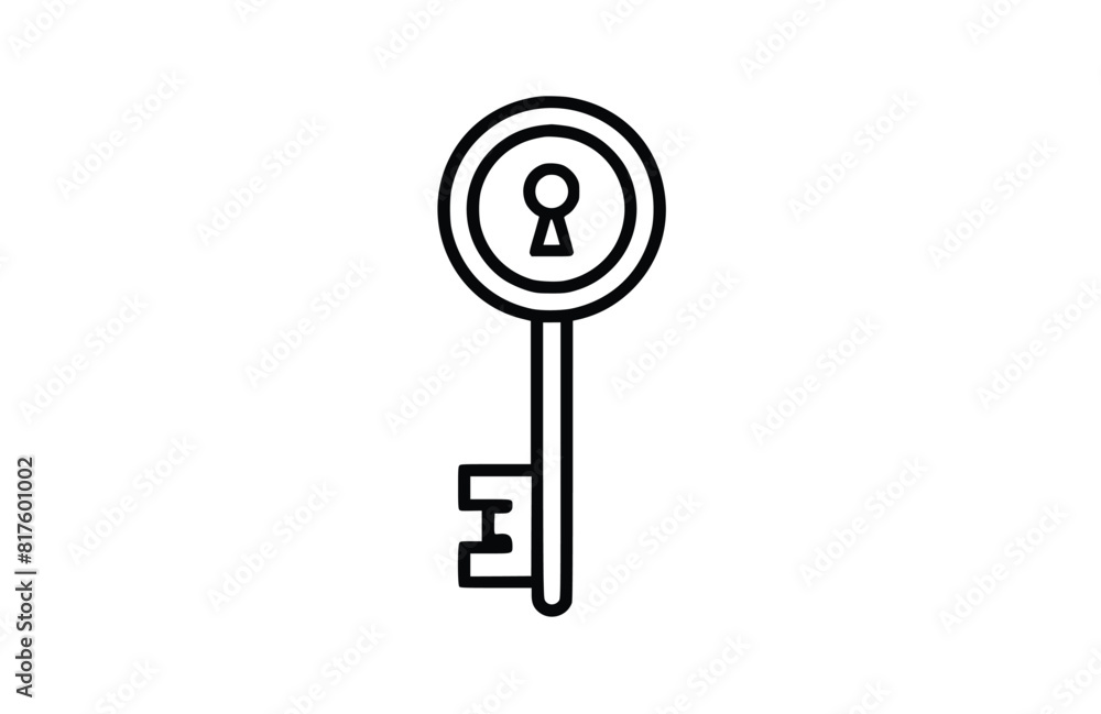 Flat key icon symbol vector Illustration. Flat key icon symbol vector Illustration.
