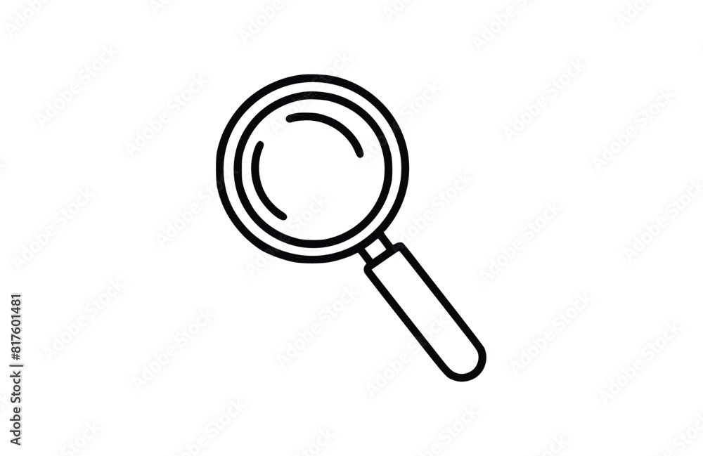 Flat Magnifying glass icon symbol vector Illustration. Flat Magnifying glass icon symbol vector Illustration.