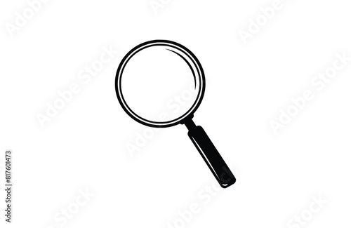 Flat Magnifying glass icon symbol vector Illustration.