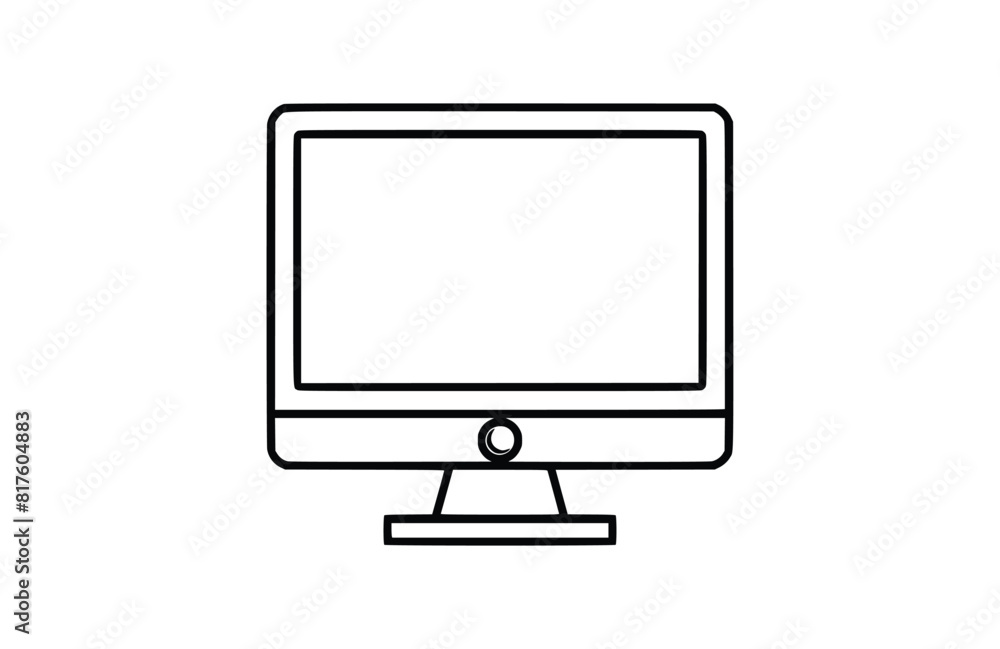 Flat Monitor screen icon symbol vector Illustration. Flat Monitor screen icon symbol vector Illustration.