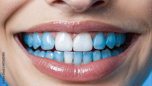 Expert dental care for your health and hygiene. Perfect healthy teeth smile of a young woman. Teeth whitening. Image symbolizes oral care dentistry