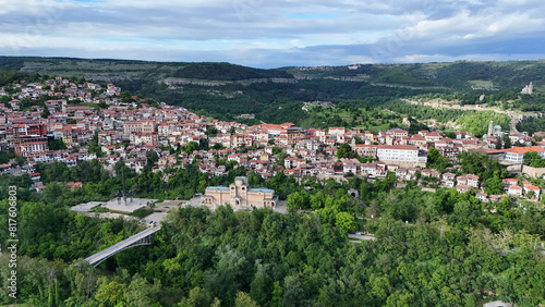 Veliko Tarnovo drone panorama view