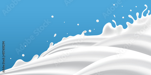 milky waves background. additional elements of milk design