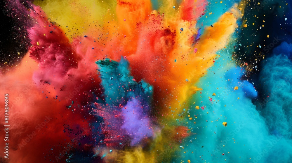 A bright and vivid powder display, a feast for the eyes A bright and vivid powder display, a feast for the eyes