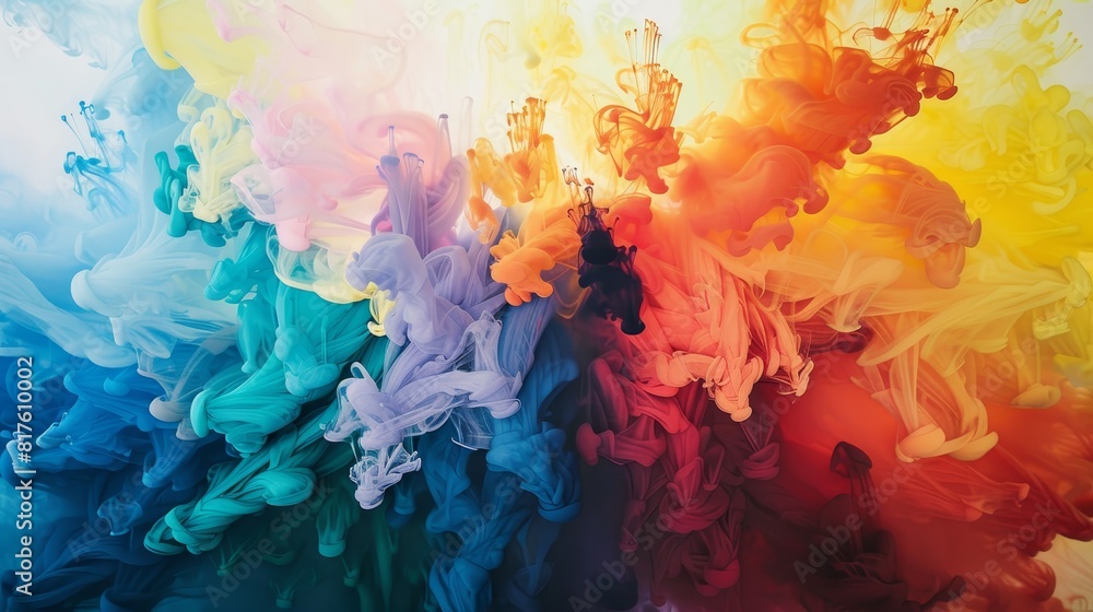 A chromatic explosion, from warm to cool hues A chromatic explosion, from warm to cool hues