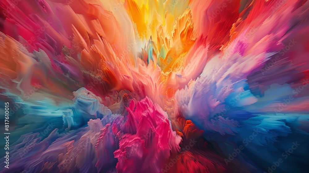 A chromatic explosion, from warm to cool hues