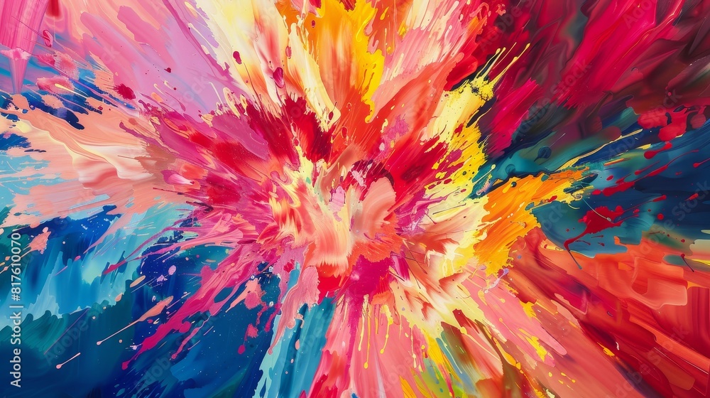 A colorful explosion, where art meets energy A colorful explosion, where art meets energy
