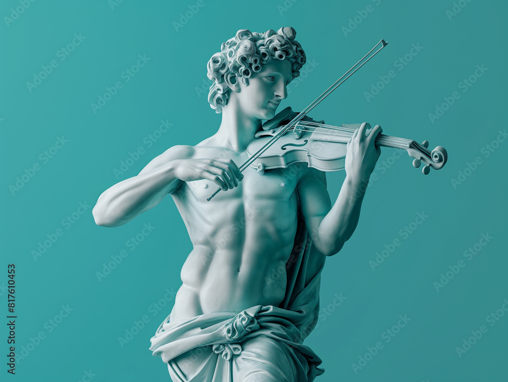 3d rendering of musician ancient greek -roman statue art figure . Creative concept colorful neon image with bright turquoise color sculpture background, fashionable, trendy ,isolated background
3d rendering of musician ancient greek -roman statue art figure . Creative concept colorful neon image with bright turquoise color sculpture background, fashionable, trendy ,isolated background